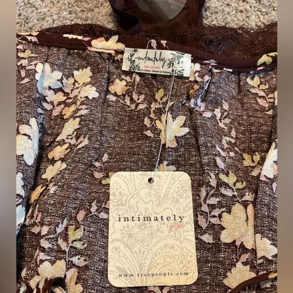 Free People Intimately Take It Away Thong Floral Print Bodysuit Size L - Picture 5 of 5